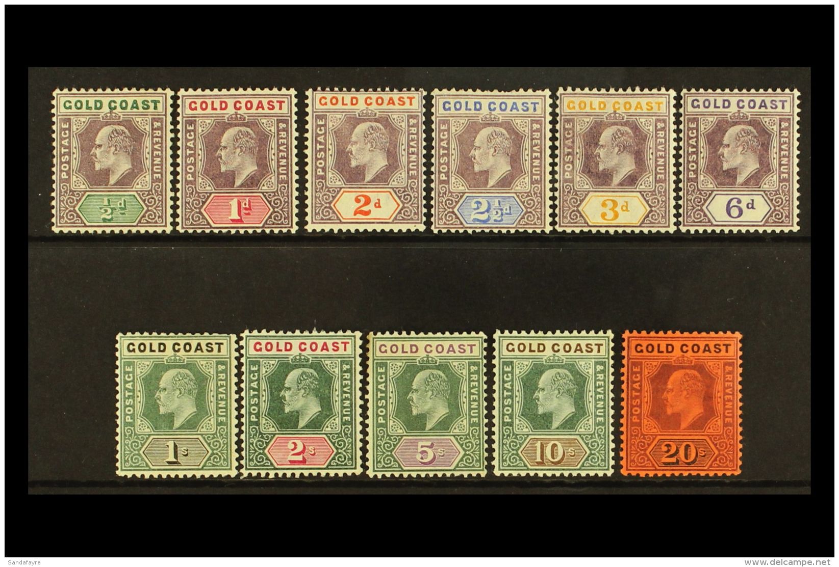 1902 (wmk Crown CA) KEVII Complete Set, SG 38/48, Fine/very Fine Mint, The 10s With Light Vertical Gum Crease, (11... - Goudkust (...-1957)