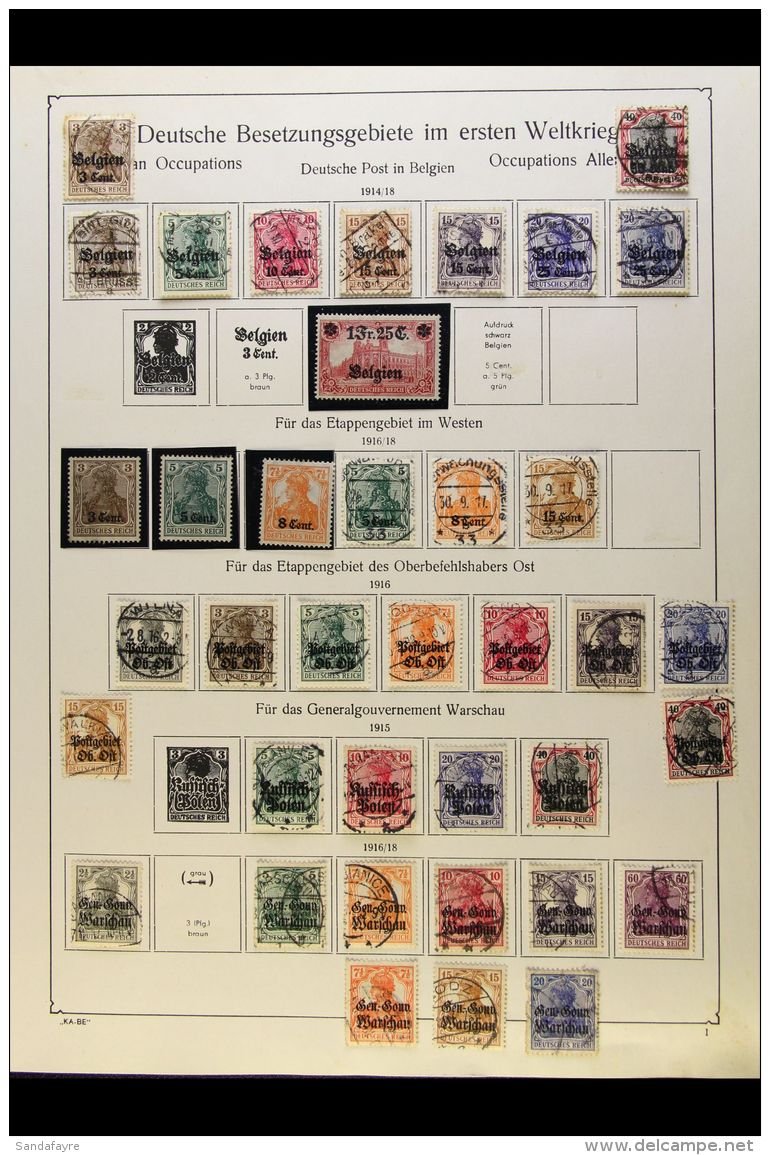 GERMAN AREAS 1914-1959 Mint (some Never Hinged) &amp; Used Mostly All Different Collection On Pages, Inc WWI... - Andere & Zonder Classificatie