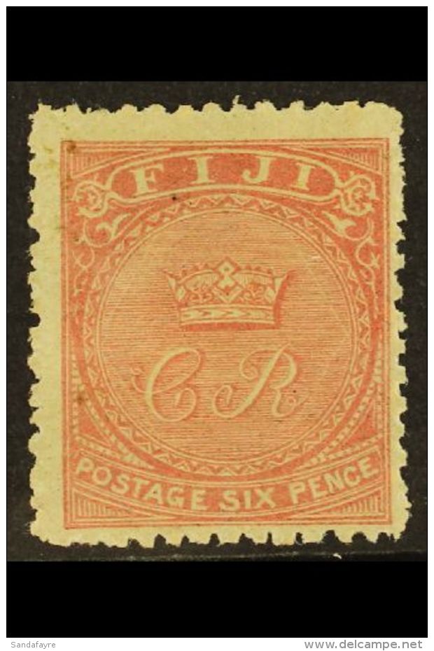 1871 6d Rose, SG 12, Very Fine Mint, Pencil Signed Enzo Diena. For More Images, Please Visit... - Fiji (...-1970)