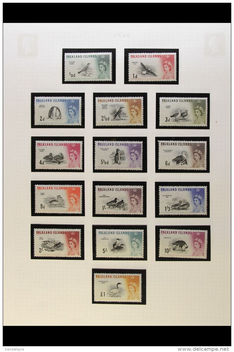 1953-82 SUPERB MINT COLLECTION A Beautiful All Different Collection On Album Pages With Hingeless Mounts, Complete... - Falklandeilanden