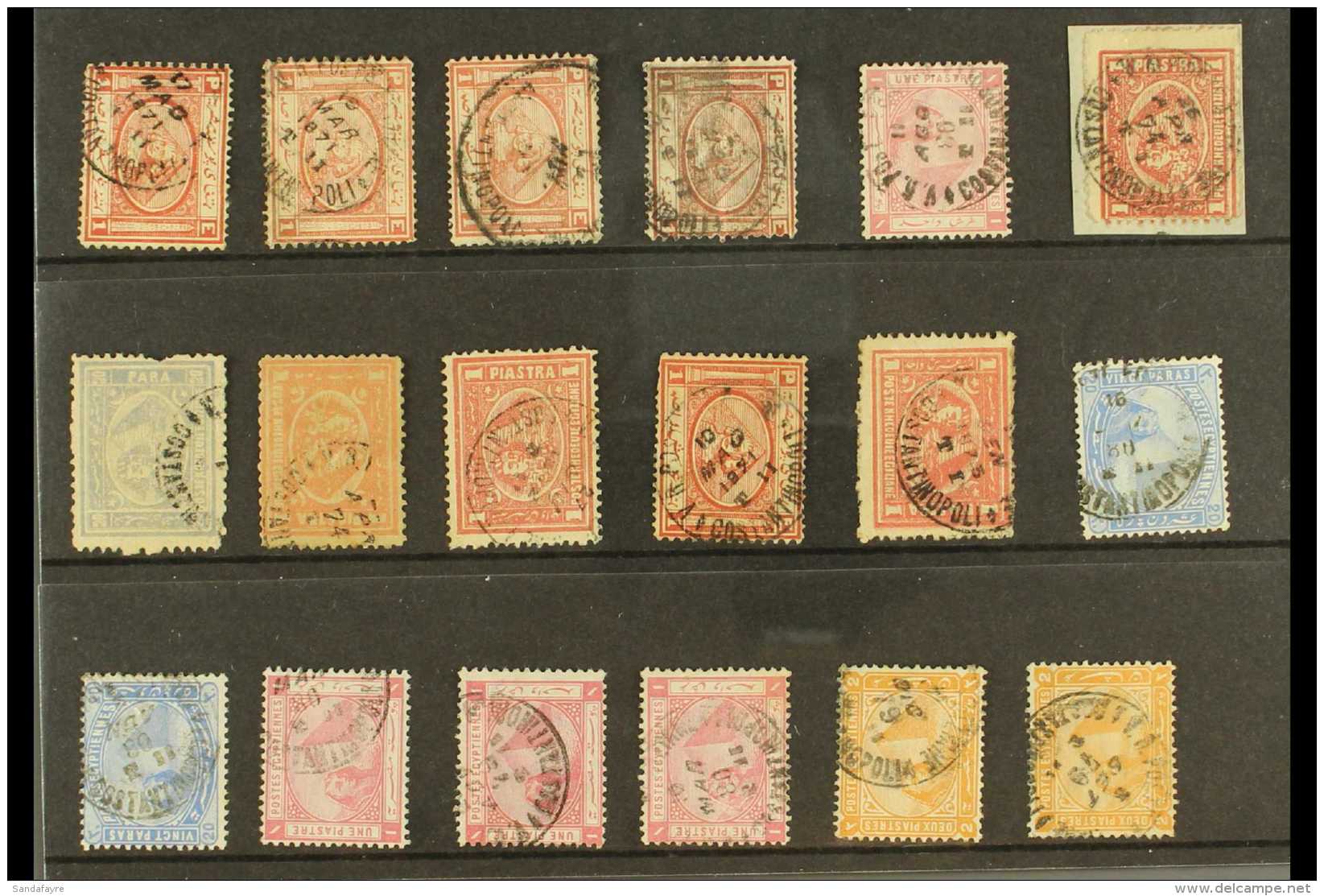 USED ABROAD: TURKEY - CONSTANTINOPLE 1871-81 A Range Of Clear Part To Almost Complete Strikes Of Cds's On Egypt... - Andere & Zonder Classificatie