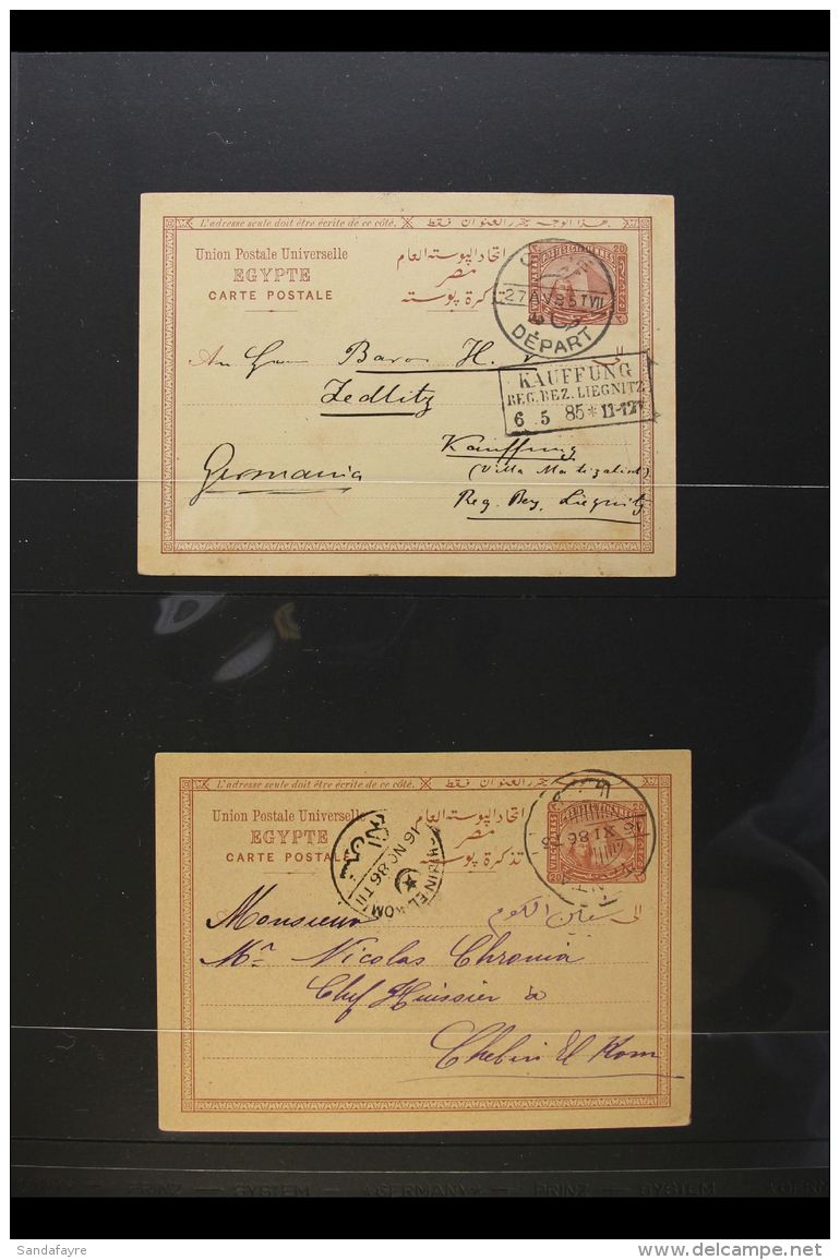 POSTAL STATIONERY 1880s-1900s USED COLLECTION Of Postal Cards &amp; Complete Reply Cards, Presented Neatly In An... - Andere & Zonder Classificatie