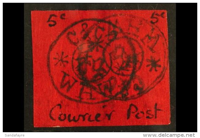 MUNICIPAL POSTS - WEI HAI WEI 1898 5c Black On Scarlet, "Courier Post", SG 2, Signed Horizontally On Reverse,... - Andere & Zonder Classificatie