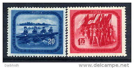 ROMANIA 1952 Sports Set Of 2  MNH / **.  Michel 1411-12 - Unused Stamps