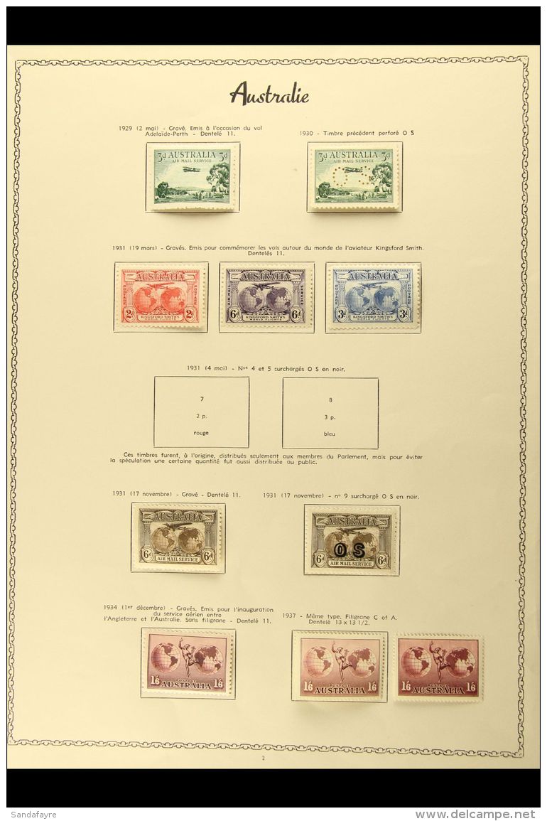 1928-48 FINE MINT AIR POST STAMPS Includes 1928 3d, 1930 3d With "O S" Perfin (this Unused), 1931 Kingsford-Smith... - Andere & Zonder Classificatie