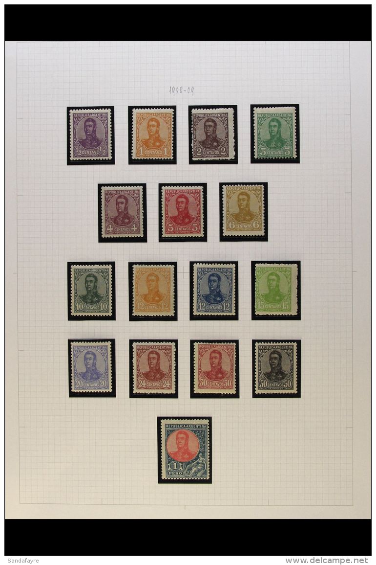 1901-1944 ATTRACTIVE FINE MINT COLLECTION In Hingeless Mounts On Leaves, ALL DIFFERENT, Inc 1908-09 Set, 1911... - Altri & Non Classificati