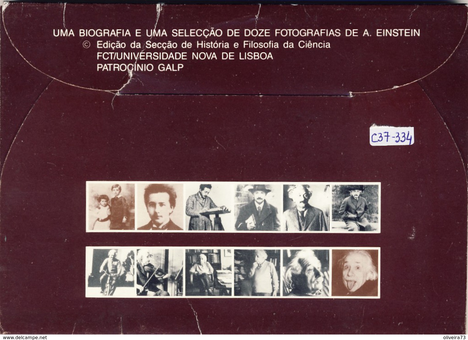 A. EINSTEIN, SELECÇÃO DE 12 FOTOGRAFIAS, 17 x 12 + Nota Biográfica, 15 Scans, PORTUGAL