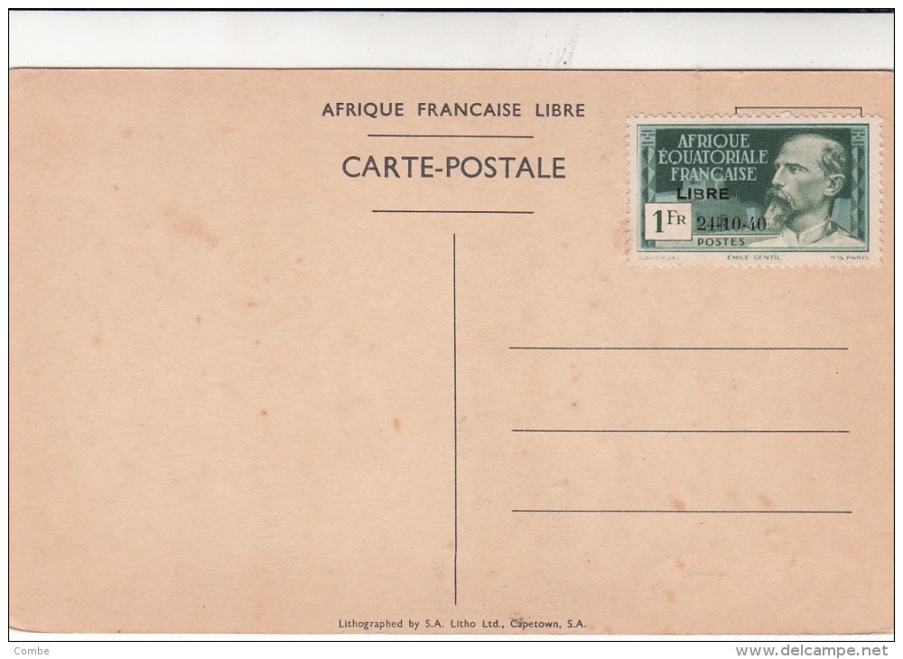 AEF N° 140C SUR CARTE GENERAL DE GAULLE  A BRAZAVILLE  / 1637 - Storia Postale