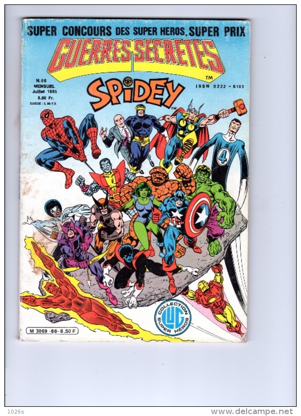 BD SPIDEY "GUERRES SECRETES" N° 66 DE JUILLET 1985 - Spidey