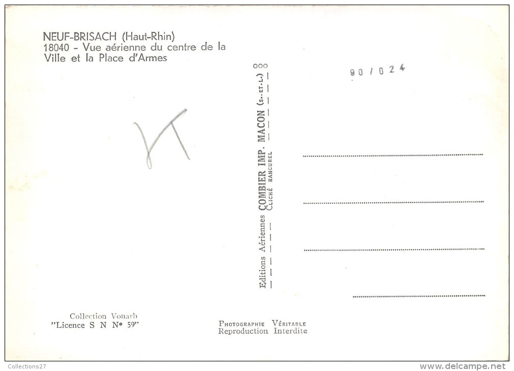 68-NEUF-BRISACH- VUE AERIENNE - Neuf Brisach