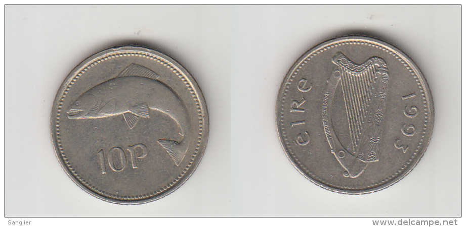 IRELANDE - 10 PENCE 1993 - Ierland