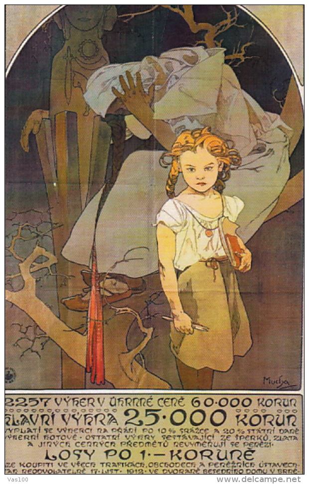 CPA ILLUSTRATION, ALPHONSE MUCHA- WOMEN AND CHILD,  ADVERTISING, VINTAGE REPRINT - Mucha, Alphonse