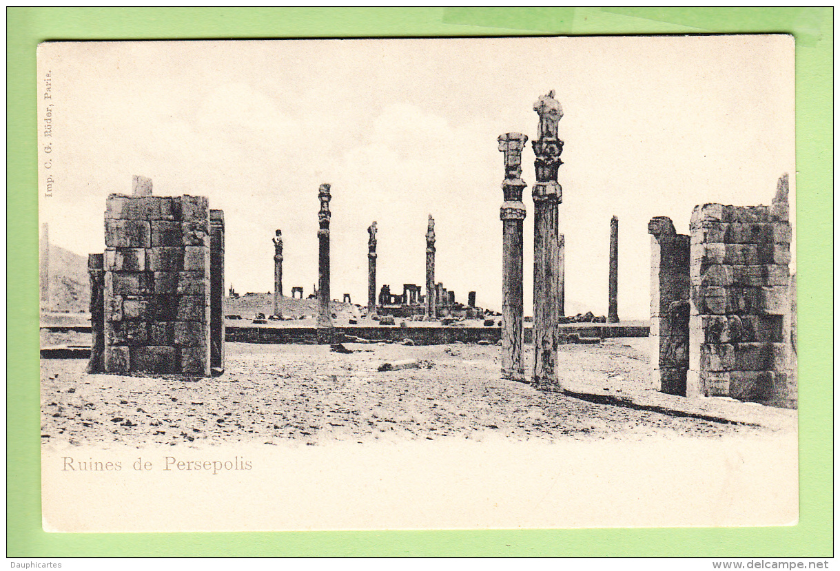 IRAN - RUINES De PERSEPOLIS - Editeur Röder -  TBE - 2 Scans - Iran