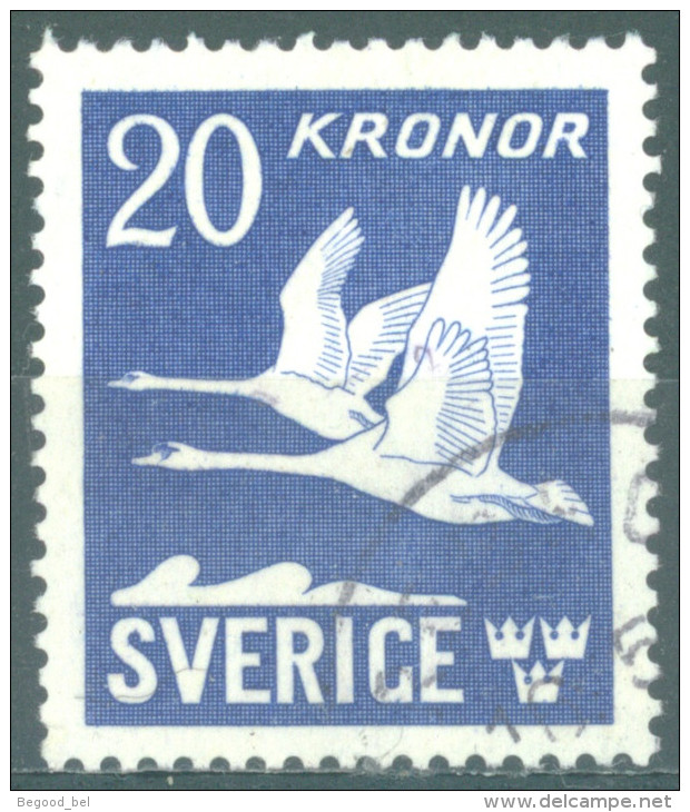 SWEDEN - 1942 - USED/OBLIT. - CYGNES - Mi 290B Yv PA 7 - Lot 14409 - Oblitérés