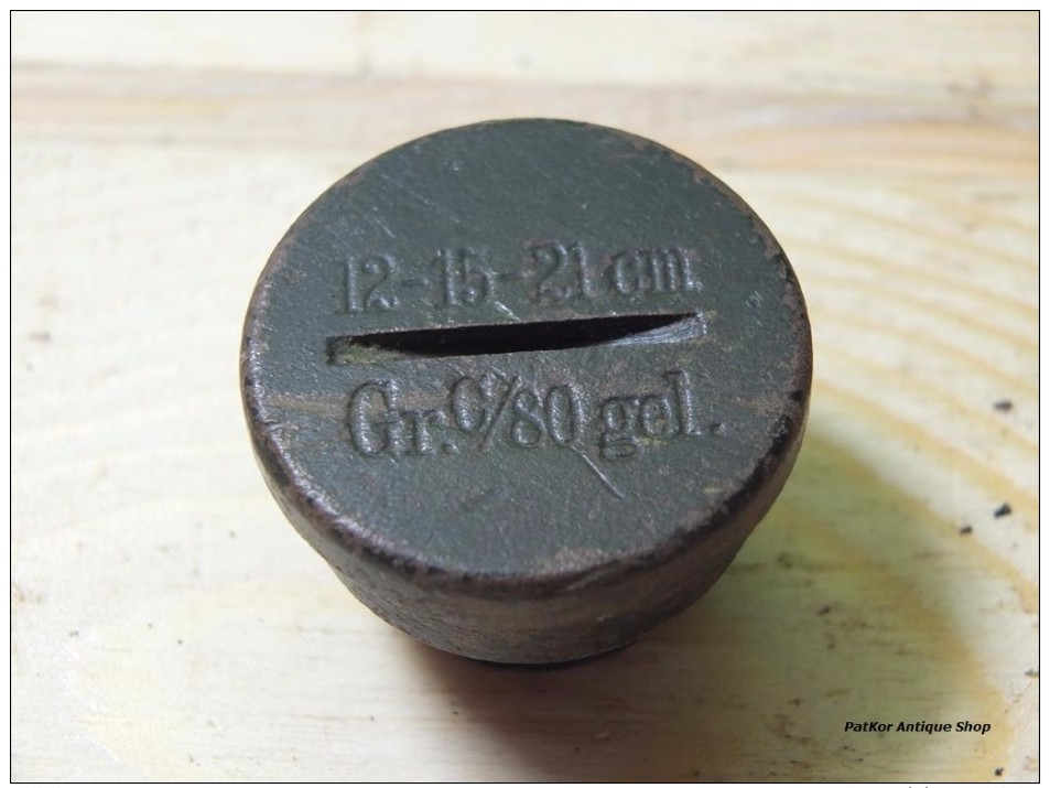 Transportation plug AUSTRIA-HUNGARY Marked Gr.c/80 gel 12-15-21 cm