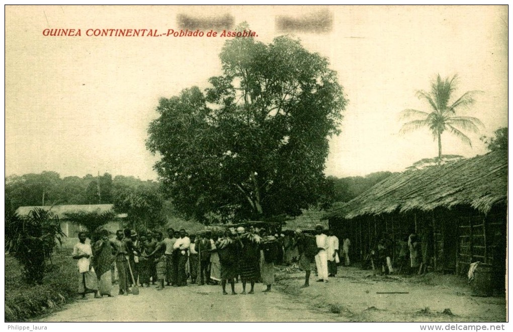 GUINEA ESPAÑOLA. POBLADO DE ASSOBLA - Equatorial Guinea