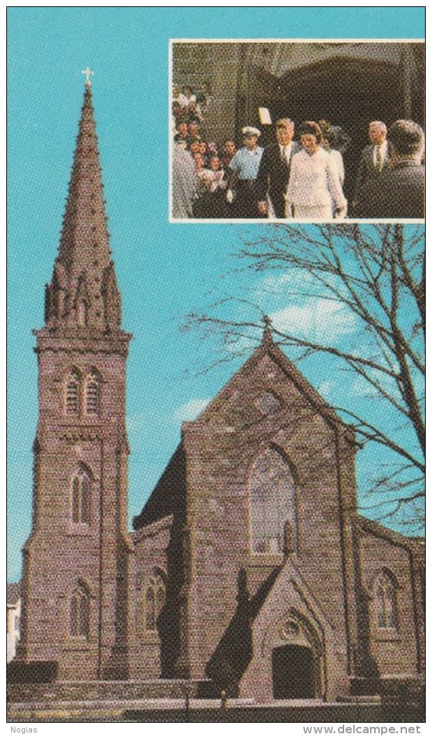 ST MARY'S CHURCH - NEWPORT, R. I. - SUPERBE CARTE PHOTO COULEUR MARIAGE J.F.KENNEDY ET JACQUELINE LEE BOUVIER - TOP !!! - Présidents