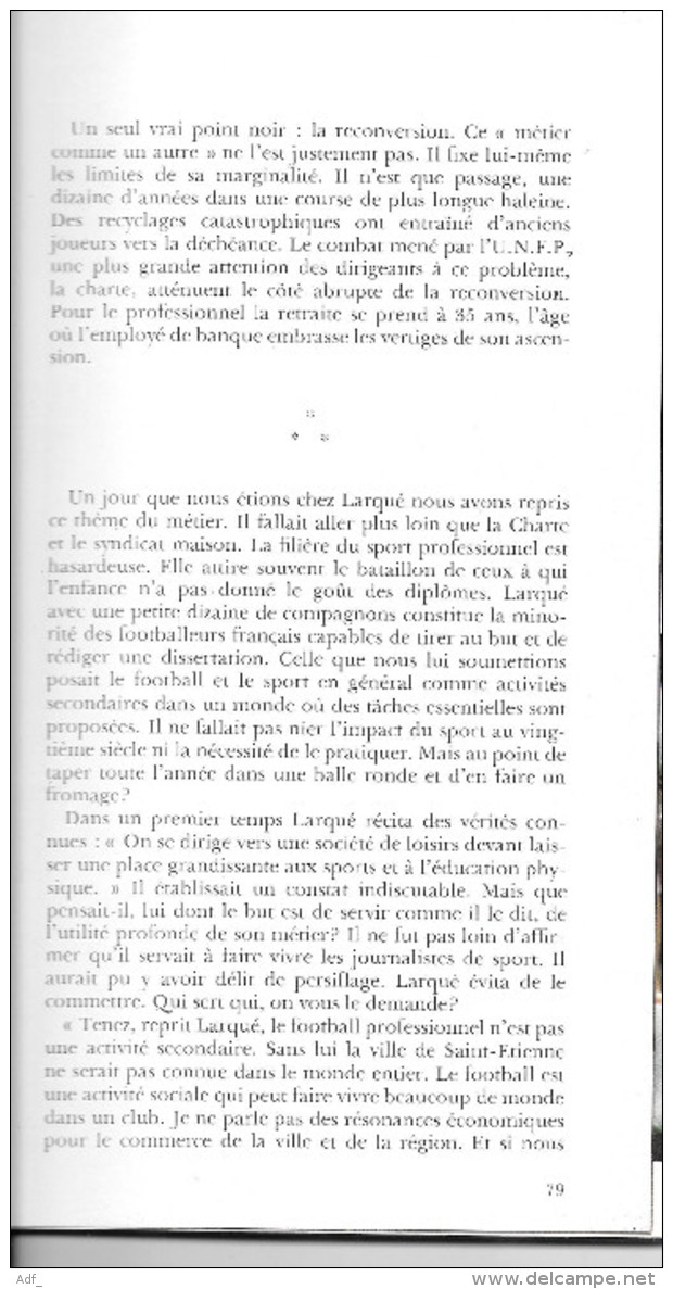 LARQUE LE FOOT EN VERT DE GERARD ERNAULT ( CALMANN LEVY) 4 ème TRIMESTRE 1975