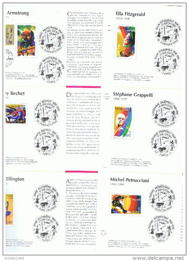 TIMBRES GRANDS INTERPRETES DE JAZZ  ++  AVEC BLOC ++  ET  COMMENTAIRES  ++  ANNEE 2002 - Other & Unclassified