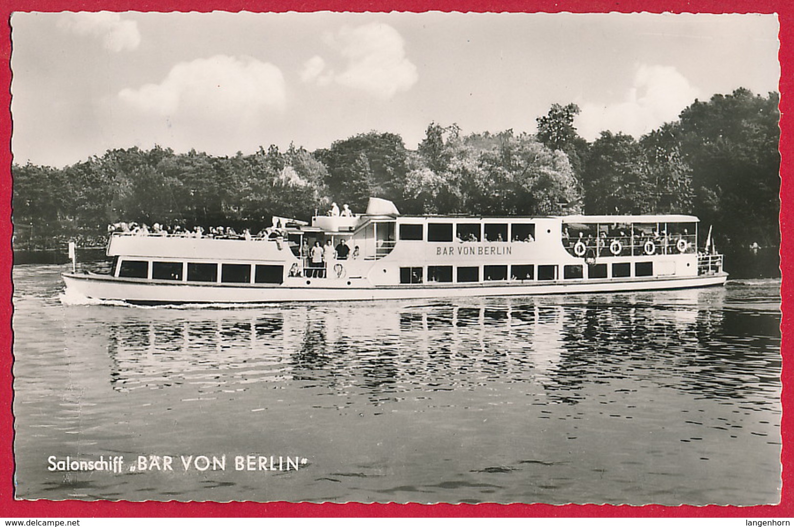 Foto- AK 'Salonschiff Bär Von Berlin' ~ 1965 - Ferries
