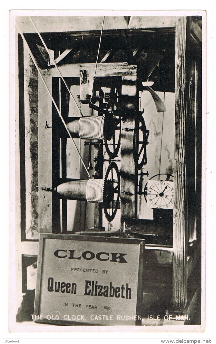 RB 1112 -  Real Photo Postcard Old Clock Of 1597 Castle Rushen - Isle Of May - See Message - Isle Of Man