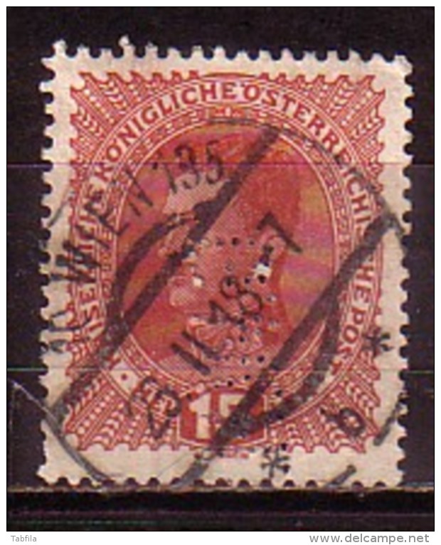 AUTRICHE - OSRERRAICH - 1917 - Perfores - Perfines - 1v Obl. Mi 221 - Perforadas