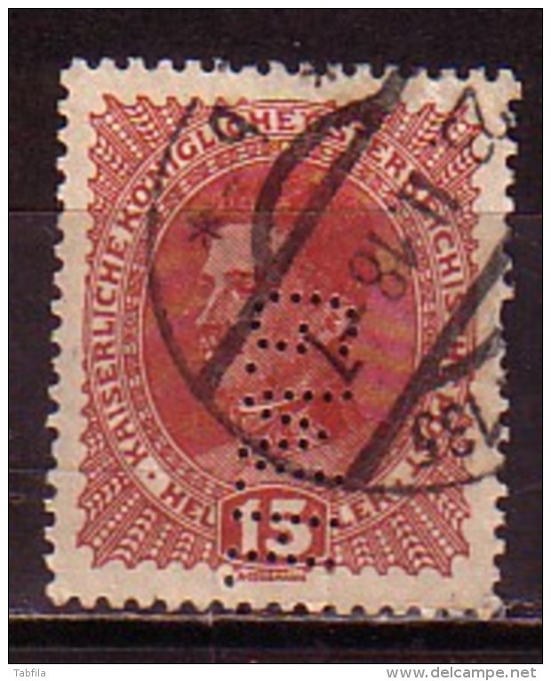 AUTRICHE - OSRERRAICH - 1917 - Perfores - Perfines - 1v Obl. Mi 221 - Perfins