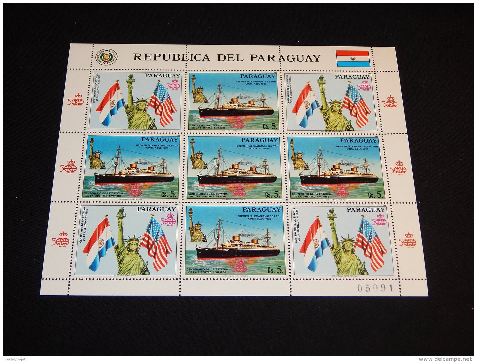 Paraguay - 1986 Statue Of Liberty Kleinbogen MNH__(THB-1934) - Paraguay