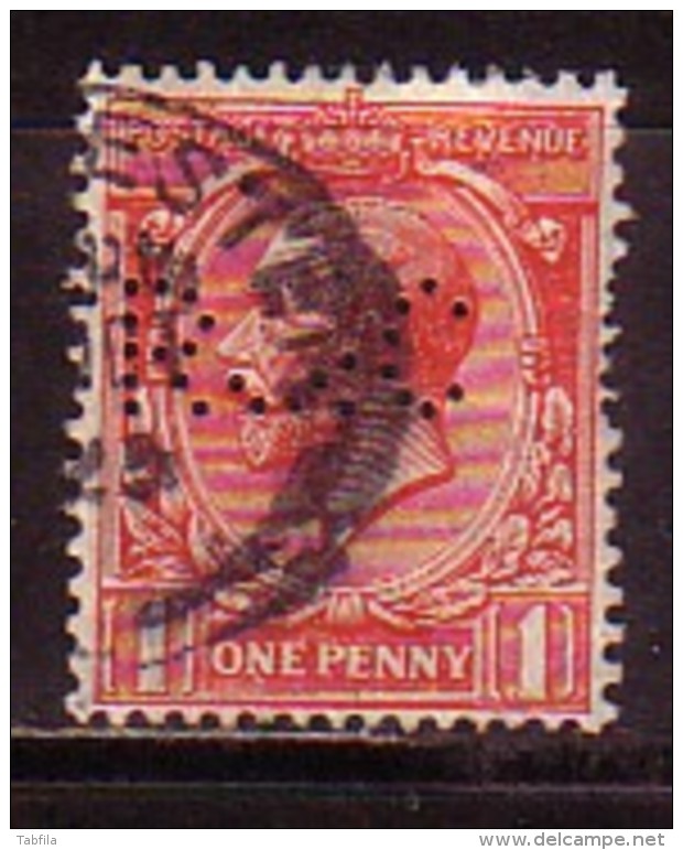 GROSBRITENNIEN - 1912 - Perfores - Perfines - 1v Obl. Mi 128 - Perfins