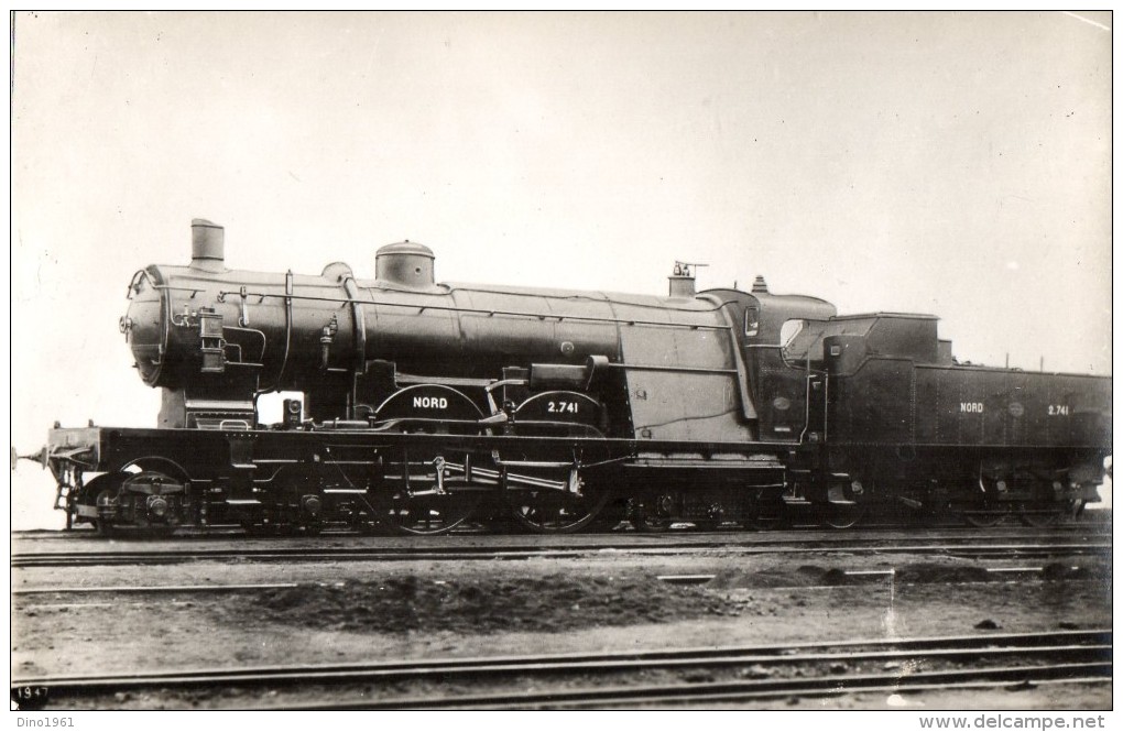 PHOTO 314 -  Retirage Photo Ancienne 13,5 X 8,5 - Locomotive Nord N° 2.741 - Scan Recto - Verso - Trains