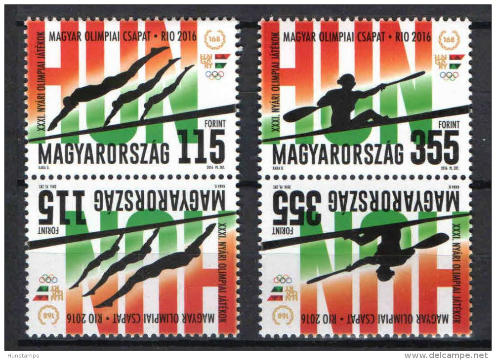 Hungary 2016. Summer Olimpic Games, Rio -Brazil In SPECIAL TETE-BECHE PAIRS MNH (**) - Ungebraucht