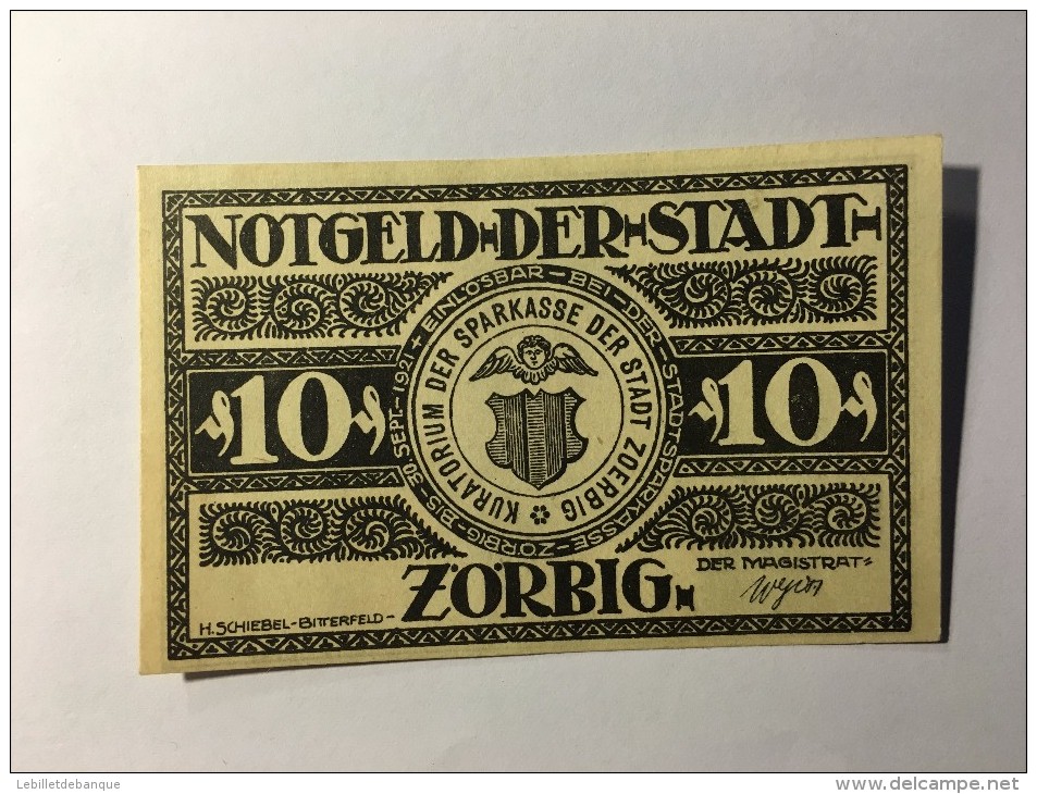 Allemagne Notgeld Zorbig 10 Pfennig 1921 NEUF - Autres & Non Classés