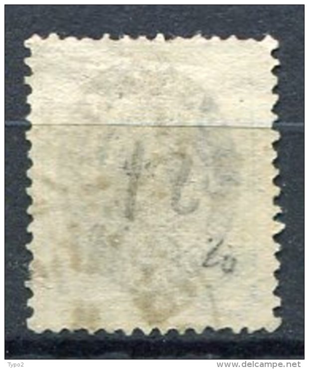 DK Yv. N° 16, Mi 16 I Aa Dent 14   (o)  2s  Gris Et Outremer  Cote 30 Euro BE   2 Scans - Gebraucht