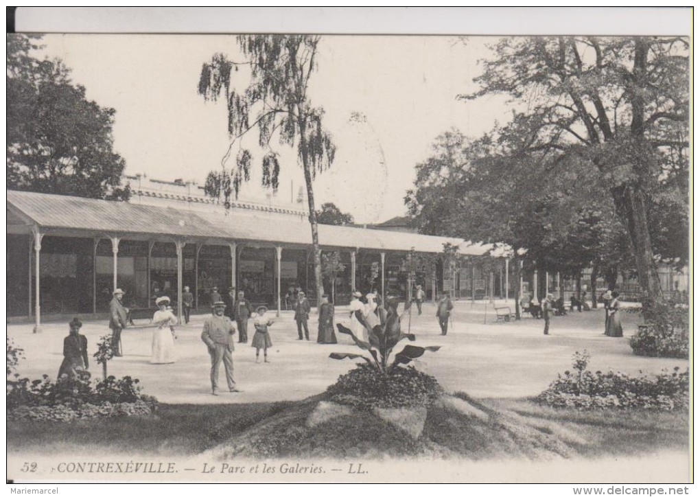 D88 - CONTREXEVILLE - LE PARC ET LES GALERIES - VERSO : PUB. WELLCOME TALONS TOURNANTS SEMELLES ET PATINS CAOUTCHOUC - Reclame