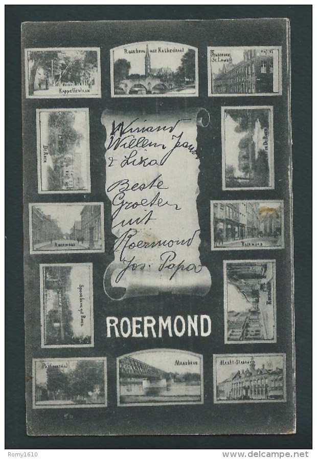 Pays Bas. Limbourg.  Roermond. Belle Carte Multivues.  2 Scans. - Roermond