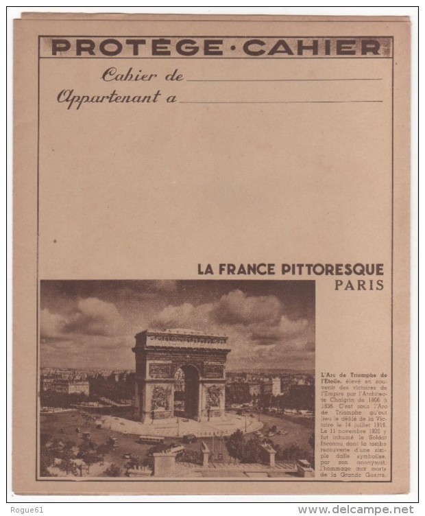 PROTÈGE-CAHIER - ( La France Pittoresque PARIS ) - Protège-cahiers