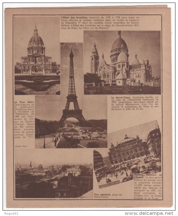 PROTÈGE-CAHIER - ( La France Pittoresque PARIS ) - Protège-cahiers