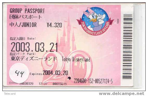 Disney Op Passport Entreecard TOKYO DISNEYLAND Group Passport (44) - Disney