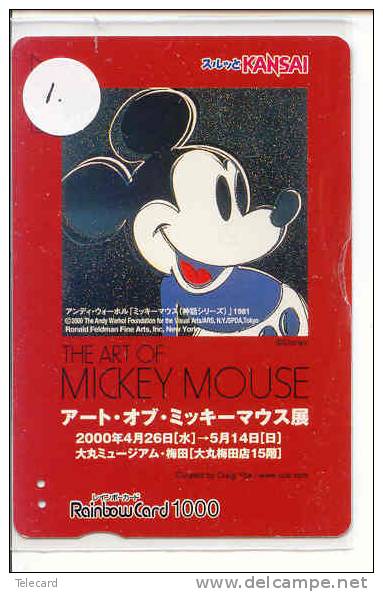 Carte Prépayée Japon (1) DISNEY JAPAN PREPAID CARD * FILM MOVIE CINEMA KINO - Disney