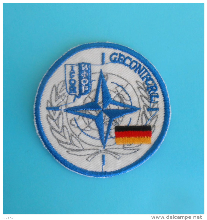 SFOR - United Nations Peacekeeping Mission In Bosnia Patch GERMANY ARMY Deutschland Armee Flicken Bundeswehr Ecusson - Scudetti In Tela