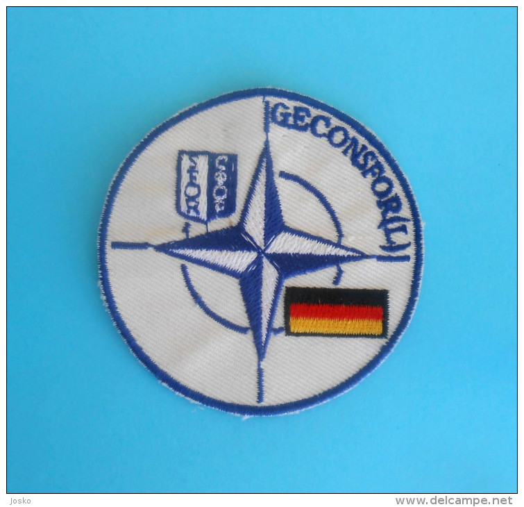 SFOR - United Nations Peacekeeping Mission In Bosnia Patch GERMANY ARMY Deutschland Armee Flicken Bundeswehr Ecusson - Stoffabzeichen