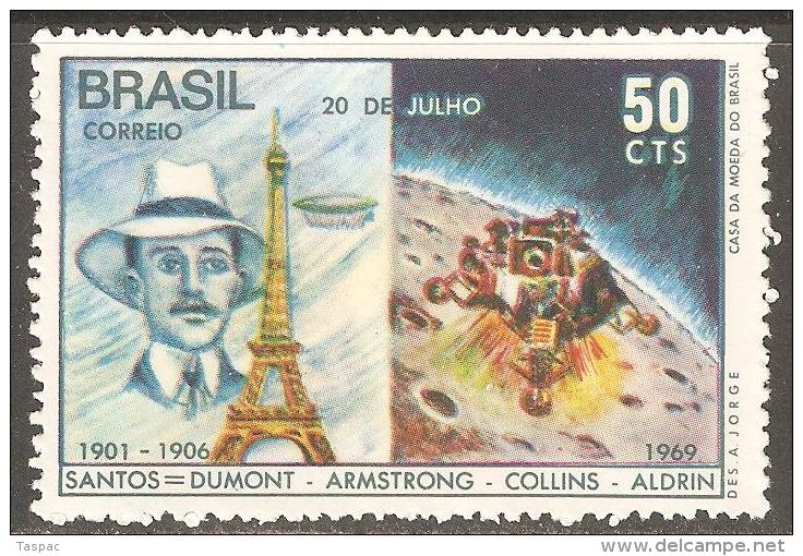 Brazil 1969 Mi# 1231 ** MNH - Man&rsquo;s First Landing On The Moon / Space - South America