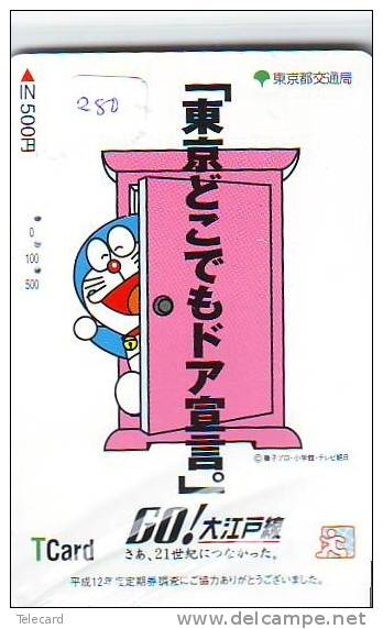 DORAEMON * Carte Prépayée Japon * MANGA * Chat Robot (280) Cinéma Animé  CAT Japan PHONECARD * MOVIE FILM * TELEFONKARTE - Cinéma