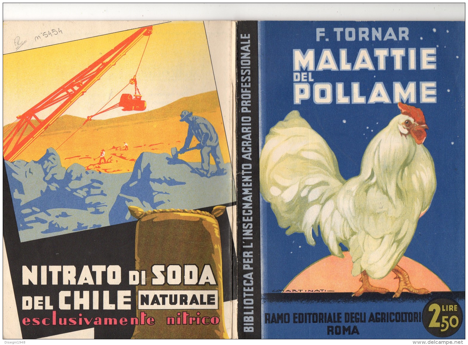 06104 " F. TORNAR - MALATTIE DEL POLLAME - RAMO EDIT. DEGLI AGRICOLT. - ROMA - 1933 XI" ORIGINALE - Other & Unclassified