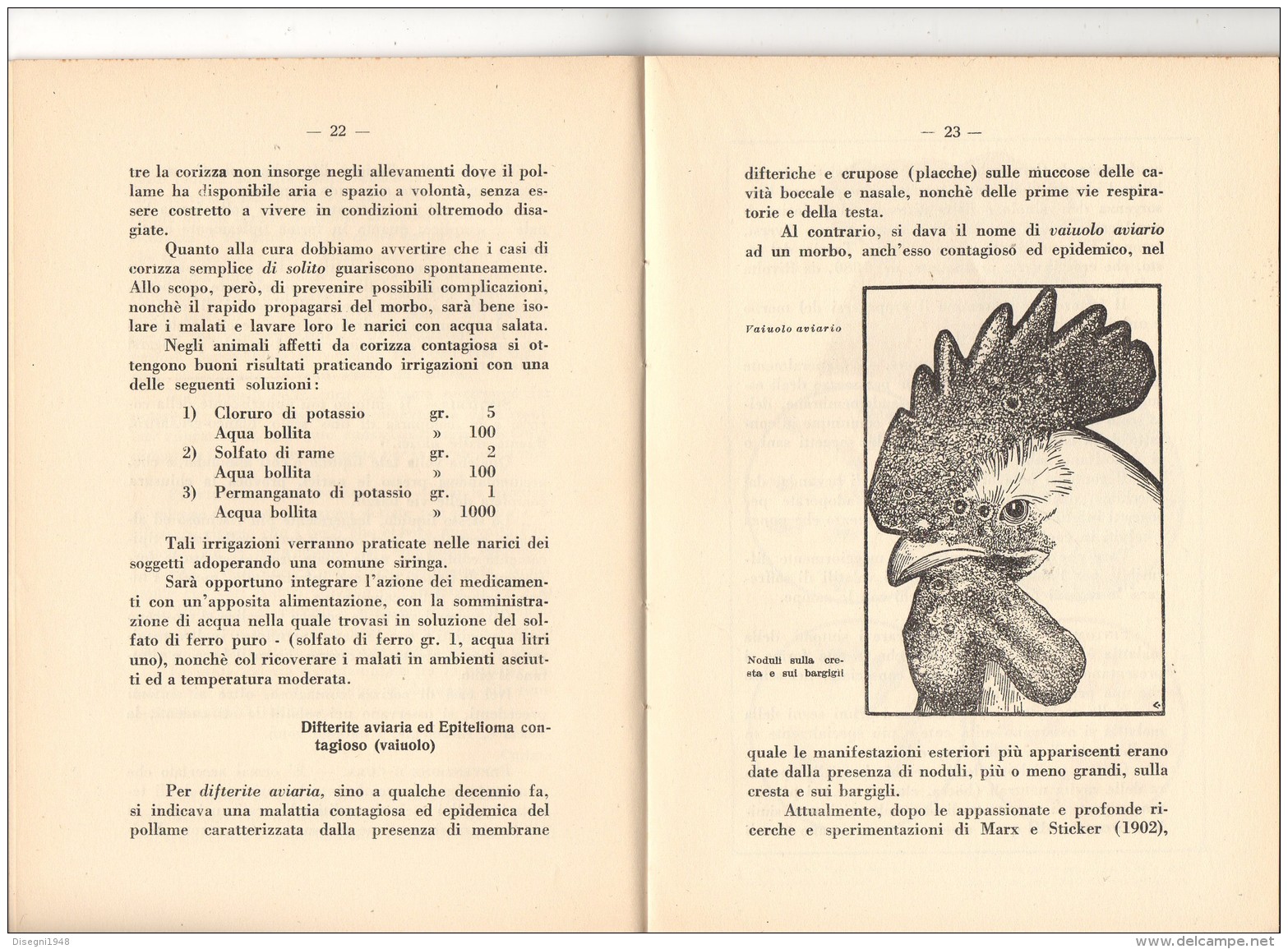 06104 " F. TORNAR - MALATTIE DEL POLLAME - RAMO EDIT. DEGLI AGRICOLT. - ROMA - 1933 XI" ORIGINALE - Other & Unclassified