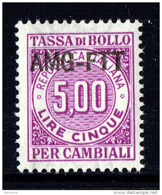 Tassa Di Bollo   Lire 5  ** Gomma Integra - Revenue Stamps