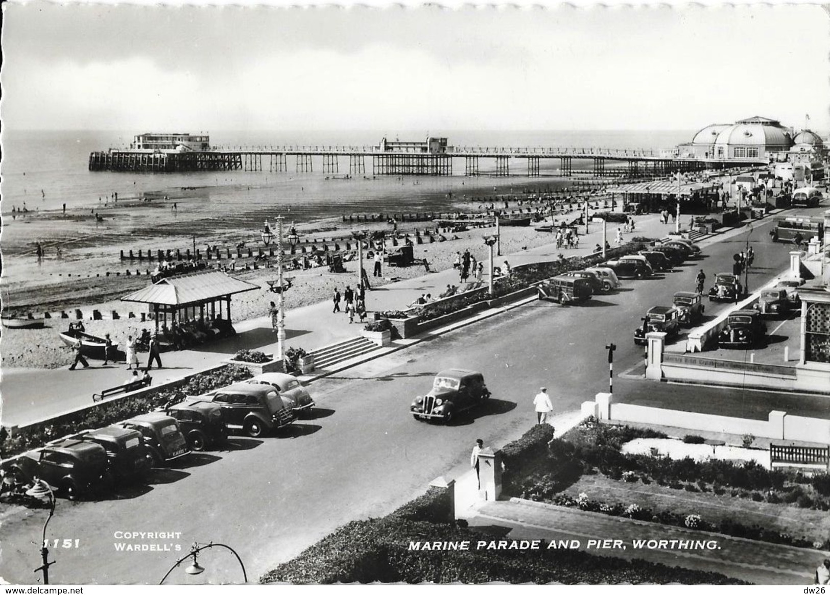 Marine Parade And Pier, Worthing - Copyright Wardell's N° 1151 - Worthing