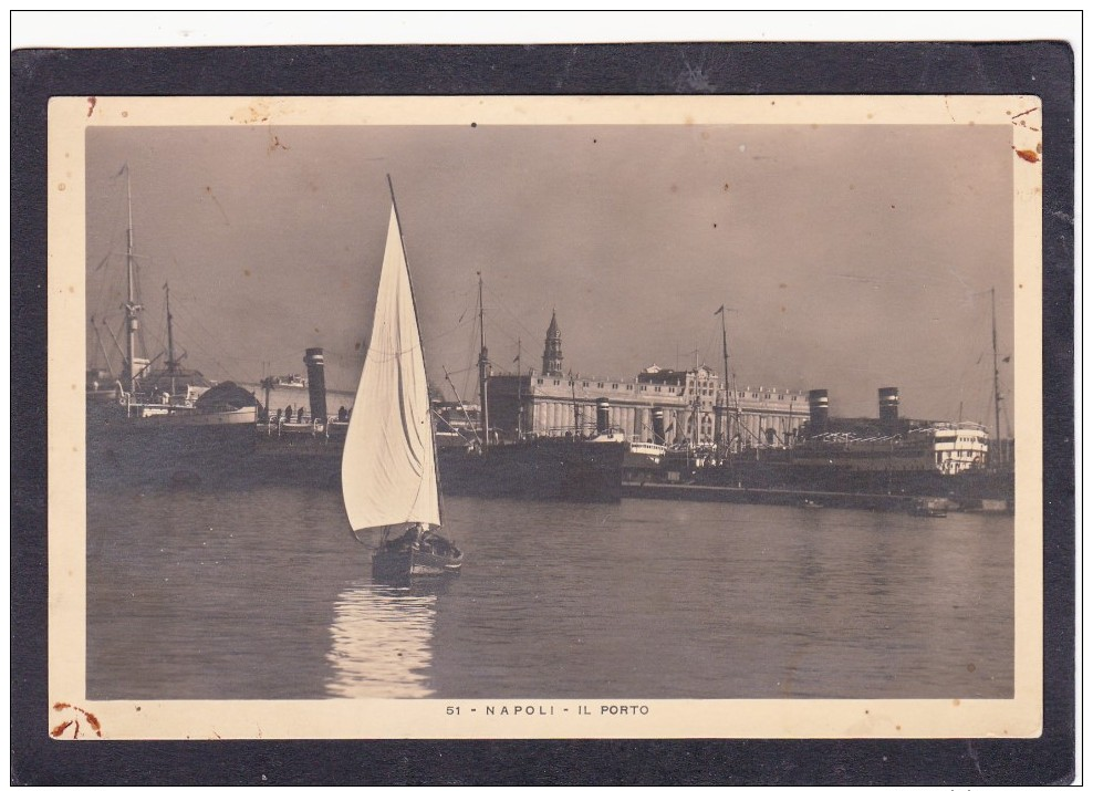 Old Post Card Of Porto,Napoli,Naples, Italy,J43. - Napoli (Naples)