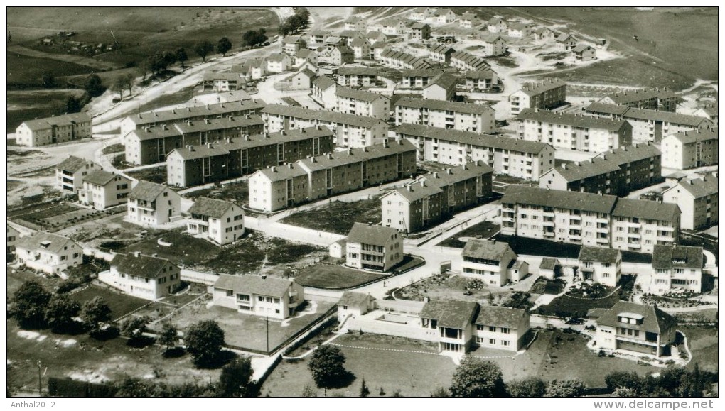 Rarität Rare Flugzeugaufnahme Heidenheim Ostalb Wohngebiet Wohnhäuser Galgenberg Siedlung 1960 Agfa CeKaDe - Heidenheim