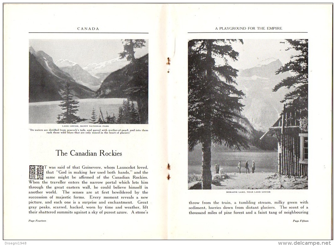 06109  "C. STEWART / W. W. CORY / J. B. HARKIN - CANADA - A PLAYGROUND FOR THE EMPIRE - DEP.T OF THE INTERIOR" ORIGINAL